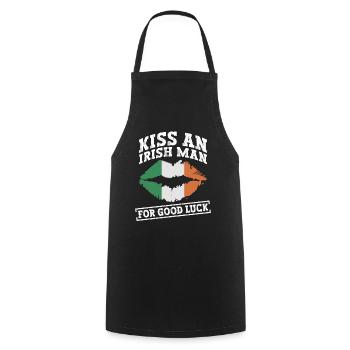 Irlande Irlandais drôle de dicton de la Saint-Patrick - Tablier de cuisine - noir - Devant - AI Model Male 185 dark (185cm)