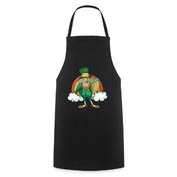 Irland Irisch Kobold St Patricks Day Lustig - Kochschürze - Schwarz - Vorne - AI Model Male 185 dark (185cm)