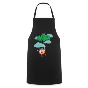 Ireland Irish Leprechaun St Patrick's Day Funny - Cooking Apron - black - Front - AI Model Male 185 dark (185cm)