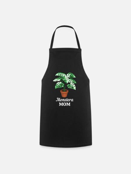 Monstera Mom - Cooking Apron - black