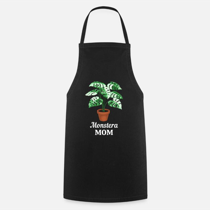Monstera Mom - Kochschürze - Schwarz