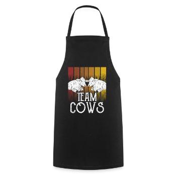 Team Cows Farm Cow Dairy cow Animals - Cooking Apron - black - Front - AI Model Male 185 dark (185cm)