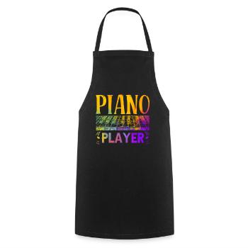 Piano player Piano Piano musician - Cooking Apron - black - Front - AI Model Male 185 dark (185cm)