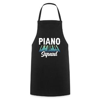Piano Squad Musician Piano Pianist - Cooking Apron - black - Front - AI Model Male 185 dark (185cm)