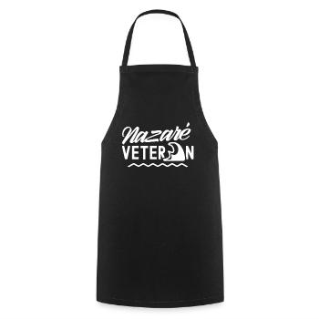 Nazaré Veteran Wellen Surfing Surfer Surfen - Cooking Apron - black - Front - AI Model Male 185 dark (185cm)