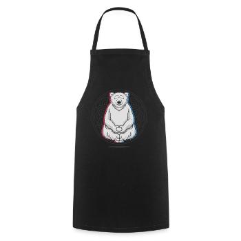 Yoga Polar Bear Yoga - Cooking Apron - black - Front - AI Model Male 185 dark (185cm)