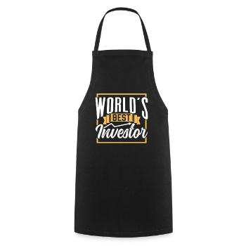 The best investor in the world Investors invest - Cooking Apron - black - Front - AI Model Male 185 dark (185cm)