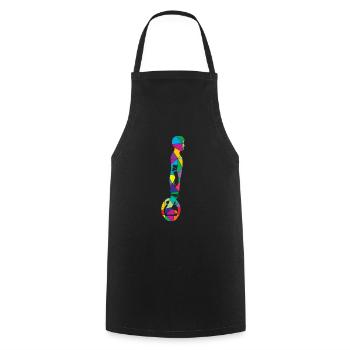 Unicycle Polygon unicyclist - Cooking Apron - black - Front - AI Model Male 185 dark (185cm)