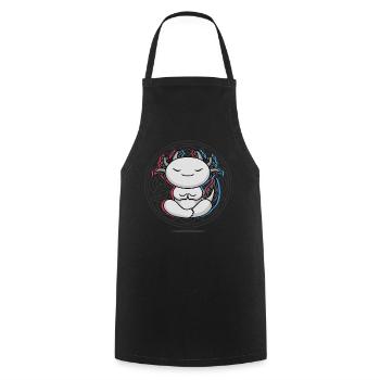 Yoga Axolotl Yoga - Cooking Apron - black - Front - AI Model Male 185 dark (185cm)