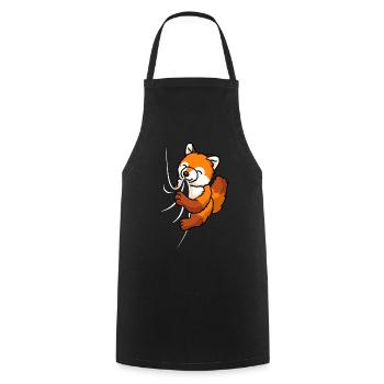 Hungriger Fuchs Beisst in Shirt Lustiger Fuchs - Kochschürze - Schwarz - Vorne - AI Model Male 185 dark (185cm)