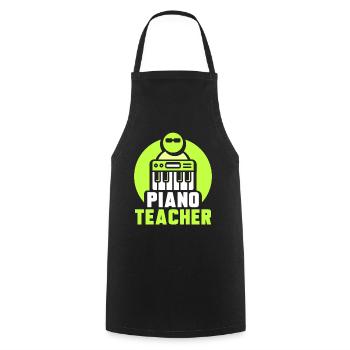 Piano teacher Musician Piano Pianist - Cooking Apron - black - Front - AI Model Male 185 dark (185cm)