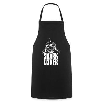 Shark lover Sharks Shark Shark Diving Shark Tooth - Cooking Apron - black - Front - AI Model Male 185 dark (185cm)