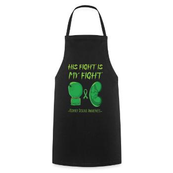 Son combat Wear Green Kidney Disease Awareness - Tablier de cuisine - noir - Devant - AI Model Male 185 dark (185cm)