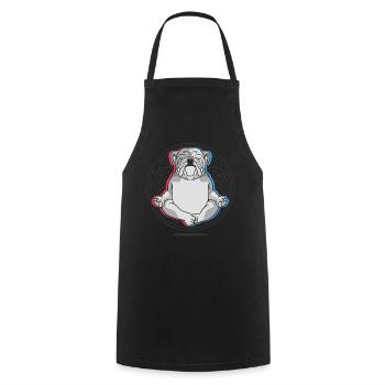 Yoga Bulldog Dogs Yoga - Cooking Apron - black - Front - AI Model Male 185 dark (185cm)