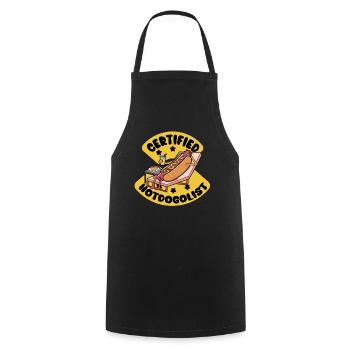 Cool Hot Dog Design for Men Women Boys Sausage - Cooking Apron - black - Front - AI Model Male 185 dark (185cm)