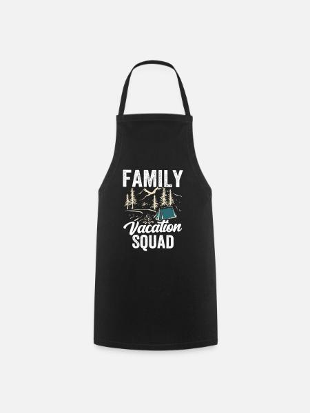 Family Holiday Squad Family Holiday Family - Cooking Apron - black