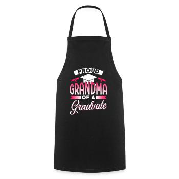 Proud grandmother of a graduate - Cooking Apron - black - Front - AI Model Male 185 dark (185cm)