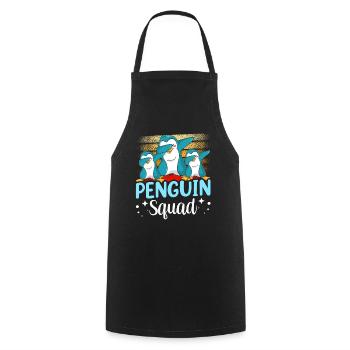 Penguin Team Animal Lovers Pingouins Mignon - Tablier de cuisine - noir - Devant - AI Model Male 185 dark (185cm)