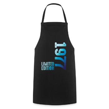 Since 1977 Year 1977 Retro Vintage 1977 Birth - Cooking Apron - black - Front - AI Model Male 185 dark (185cm)