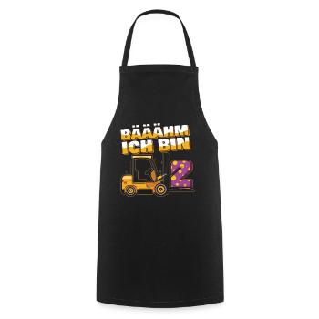 Age 2 Years Old Kids Forklift Fork Truck Lift - Cooking Apron - black - Front - AI Model Male 185 dark (185cm)