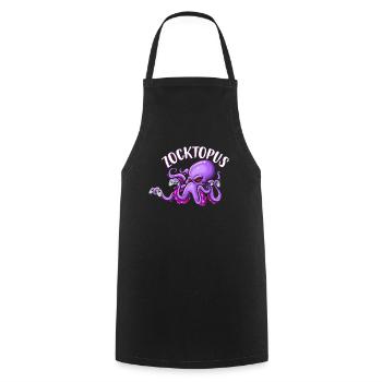Gaming Octopus Gaming Tintenfisch Zocktopus - Kochschürze - Schwarz - Vorne - AI Model Male 185 dark (185cm)