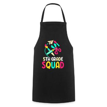 5th Grade Team School Fifth Grade Fifth Year - Cooking Apron - black - Front - AI Model Male 185 dark (185cm)