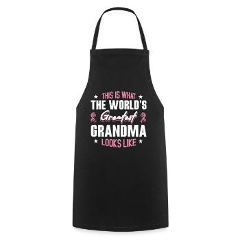 La plus grande grand-mère ressemble à la fête des mères - Tablier de cuisine - noir - Devant - AI Model Male 185 dark (185cm)