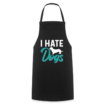 I Hate Dog Lovers Cat Cats Pet - Cooking Apron - black - Front - AI Model Male 185 dark (185cm)