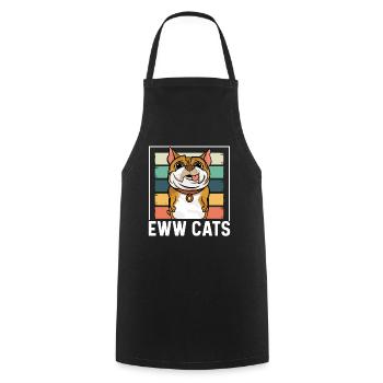 yuck cat sayings animal lover puppy dog - Cooking Apron - black - Front - AI Model Male 185 dark (185cm)