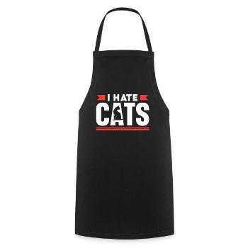 Je déteste l’amoureux des chats chiot chien animal - Tablier de cuisine - noir - Devant - AI Model Male 185 dark (185cm)