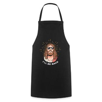 Jesus I 'll be back Auferstehung Jesus Christus - Kochschürze - Schwarz - Vorne - AI Model Male 185 dark (185cm)