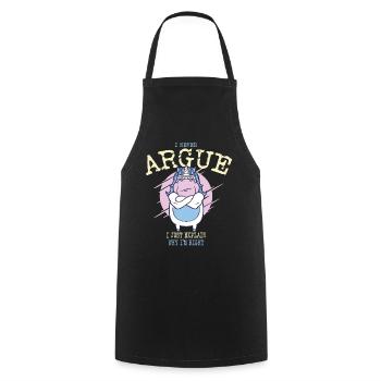 I'm not arguing, I'm just explaining why - Cooking Apron - black - Front - AI Model Male 185 dark (185cm)