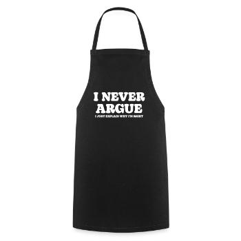I'm not arguing, I'm just explaining why - Cooking Apron - black - Front - AI Model Male 185 dark (185cm)