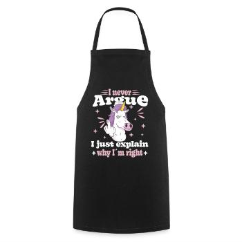 I'm not arguing, I'm just explaining why - Cooking Apron - black - Front - AI Model Male 185 dark (185cm)
