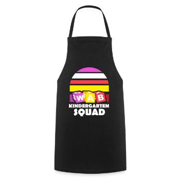Kindergarten Squad Humor Sprüche Süß Kinder - Kochschürze - Schwarz - Vorne - AI Model Male 185 dark (185cm)
