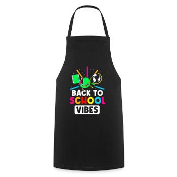 Back to School Vibes Back to School Back to School - Cooking Apron - black - Front - AI Model Male 185 dark (185cm)