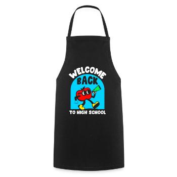 Welcome back to school Teachers Back to school - Cooking Apron - black - Front - AI Model Male 185 dark (185cm)