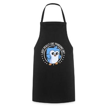 Ich Mag Pinguine Einfach Sehr Pinguin Tier Süß - Kochschürze - Schwarz - Vorne - AI Model Male 185 dark (185cm)