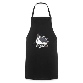Penguin Team Lovers Cute Penguins Animal - Cooking Apron - black - Front - AI Model Male 185 dark (185cm)