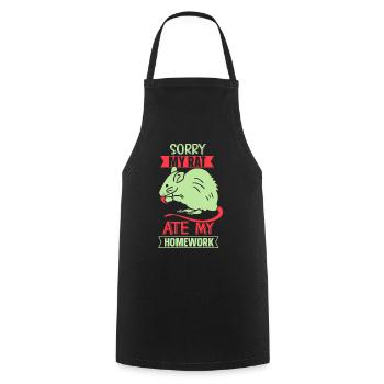 My rat ate my homework animal - Cooking Apron - black - Front - AI Model Male 185 dark (185cm)