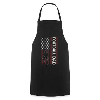Footballeur Père Papa Joueur de football Cadeau - Tablier de cuisine - noir - Devant - AI Model Male 185 dark (185cm)