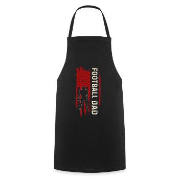 Footballeur Père Papa Joueur de football Cadeau - Tablier de cuisine - noir - Devant - AI Model Male 185 dark (185cm)