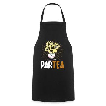 Tea Drinker Gift Cup Tea Lover - Cooking Apron - black - Front - AI Model Male 185 dark (185cm)