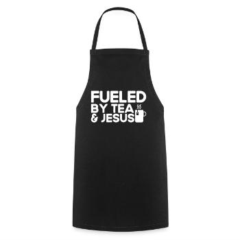 Teetrinker Geschenk Tasse Tee Liebhaber - Kochschürze - Schwarz - Vorne - AI Model Male 185 dark (185cm)