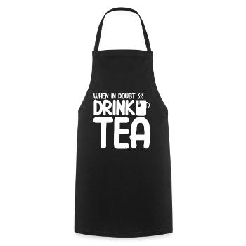 Teetrinker Geschenk Tasse Tee Liebhaber - Kochschürze - Schwarz - Vorne - AI Model Male 185 dark (185cm)