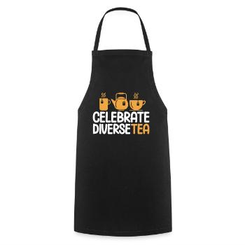 Teetrinker Geschenk Tasse Tee Liebhaber - Kochschürze - Schwarz - Vorne - AI Model Male 185 dark (185cm)