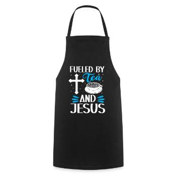 Teetrinker Geschenk Tasse Tee Liebhaber - Kochschürze - Schwarz - Vorne - AI Model Male 185 dark (185cm)