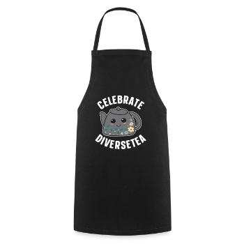 Teetrinker Geschenk Tasse Tee Liebhaber - Kochschürze - Schwarz - Vorne - AI Model Male 185 dark (185cm)