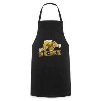 Bier Tag = Cheers Tag - Bier Tag Bier Liebhaber - Kochschürze - Schwarz - Vorne - AI Model Male 185 dark (185cm)