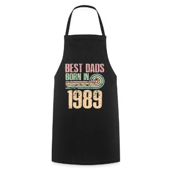 The best fathers were born in 1988, 35 years old, - Cooking Apron - black - Front - AI Model Male 185 dark (185cm)